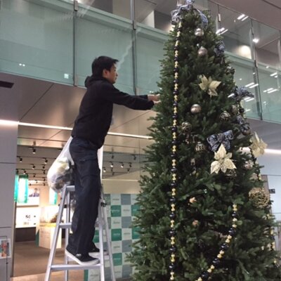 神奈川県・横浜市・湘南地域のクリスマスツリー設営事例１