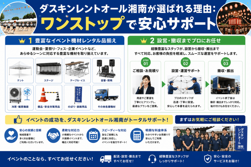 ダスキンレントオール湘南が選ばれる理由：ワンストップで安心サポート